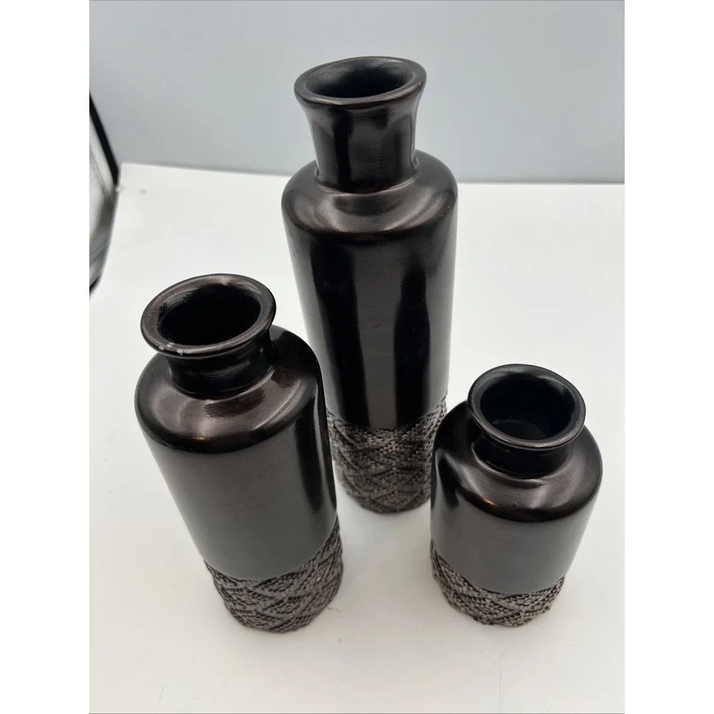 Dublin Brown Set of 3 Vases | Creative Scents Home Decor | Brown Vases | Elegant